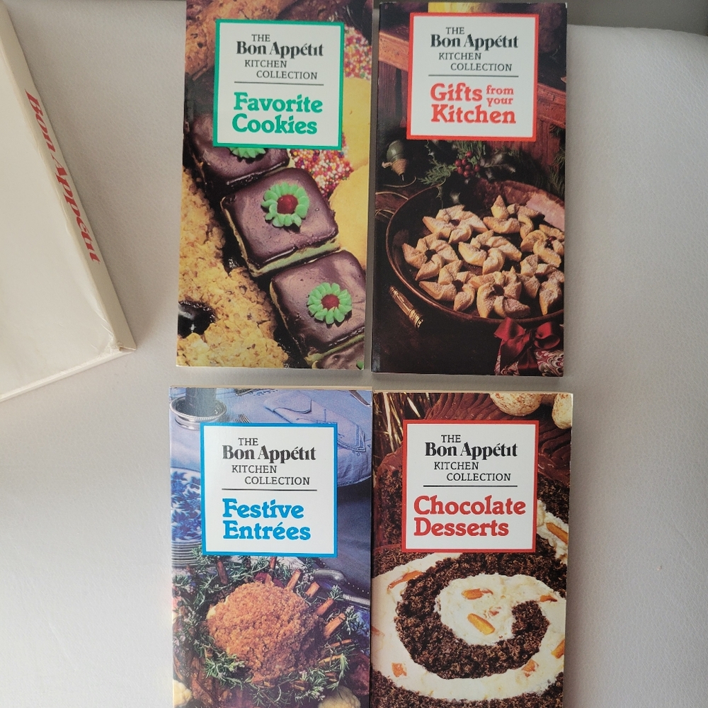 Bon Appétit Kitchen Collection Cookbook Set ~ 1983 ~ Fun Retro Set ~ GUC